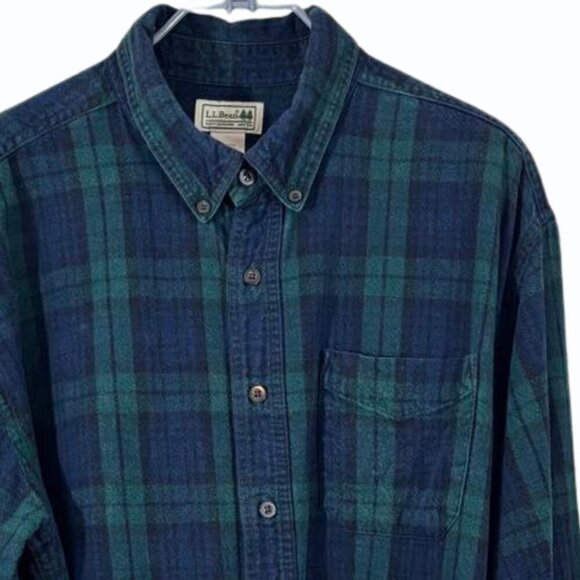 L. L. Bean Men's Plaid Scotch Flannel Shirt - Picture 1 of 7